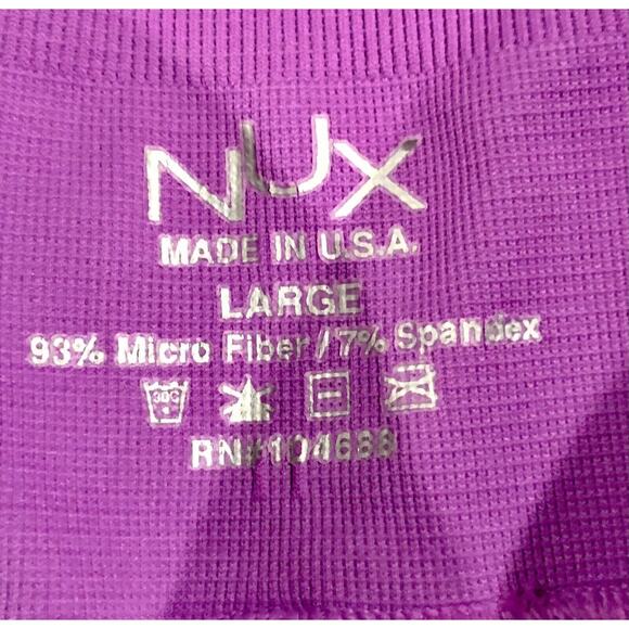 NUX Leggings Large Seamless Moderate Compression Purple High Waist NWT Crop - Picture 3 of 10